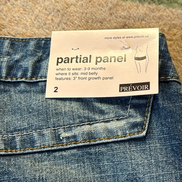 NWT Prevoir Womens Maternity partial panel wide legs Jeans Size 2 - Picture 10 of 16